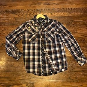 Rock Roll-n- Soul long sleeve snap down shirt
